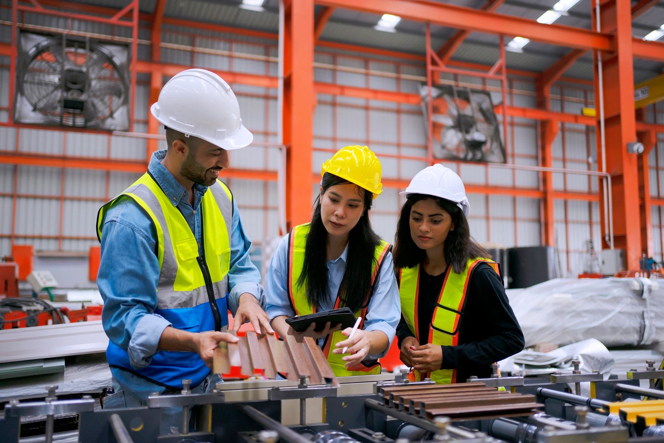 Engineer in an industrial setting representing technical expertise