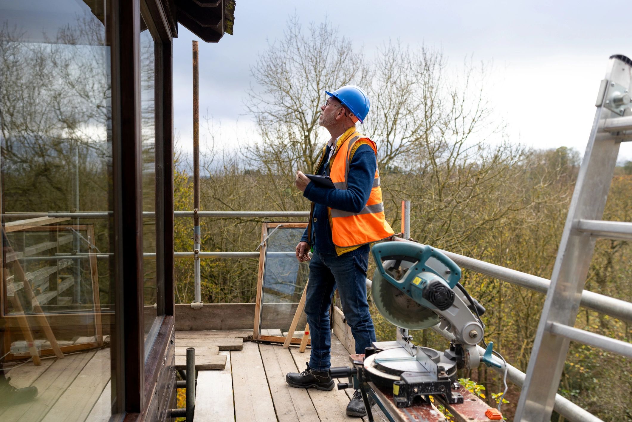 Building inspector representing a refurbishment project client