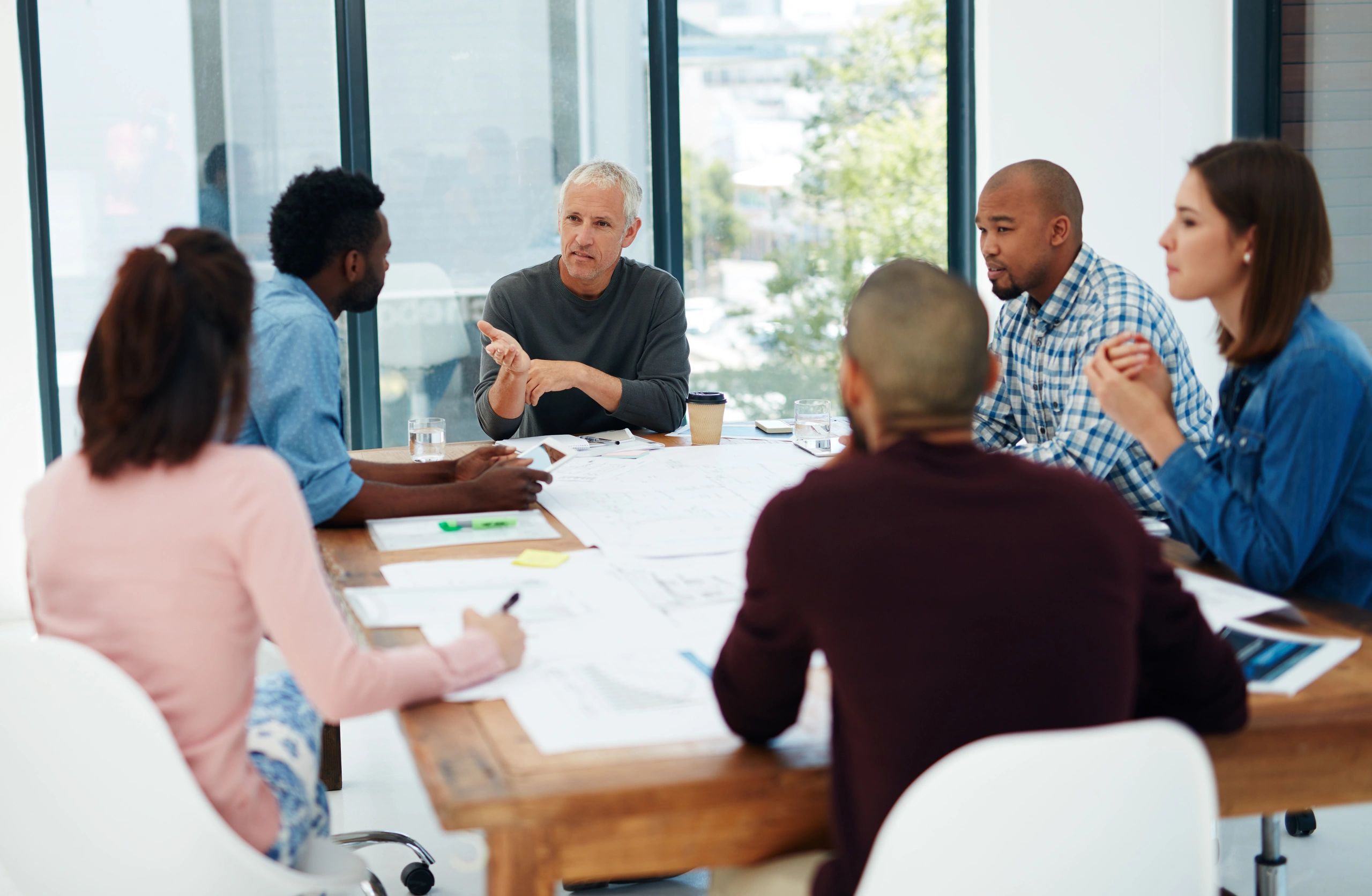 Architects in a planning meeting